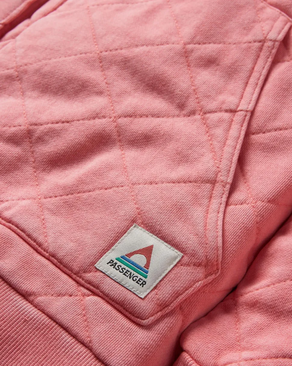 Clementine Recycled Quilted Popper Up Hoodie