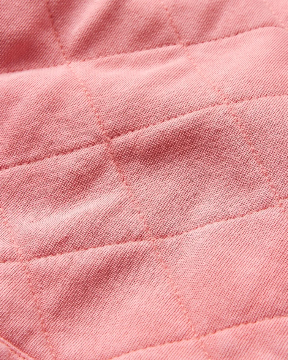 Clementine Recycled Quilted Popper Up Hoodie
