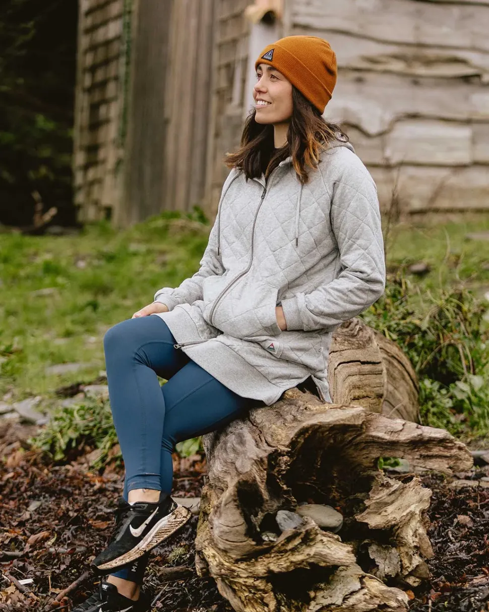 Getaway Recycled Cotton Quilted Full Zip Hoodie
