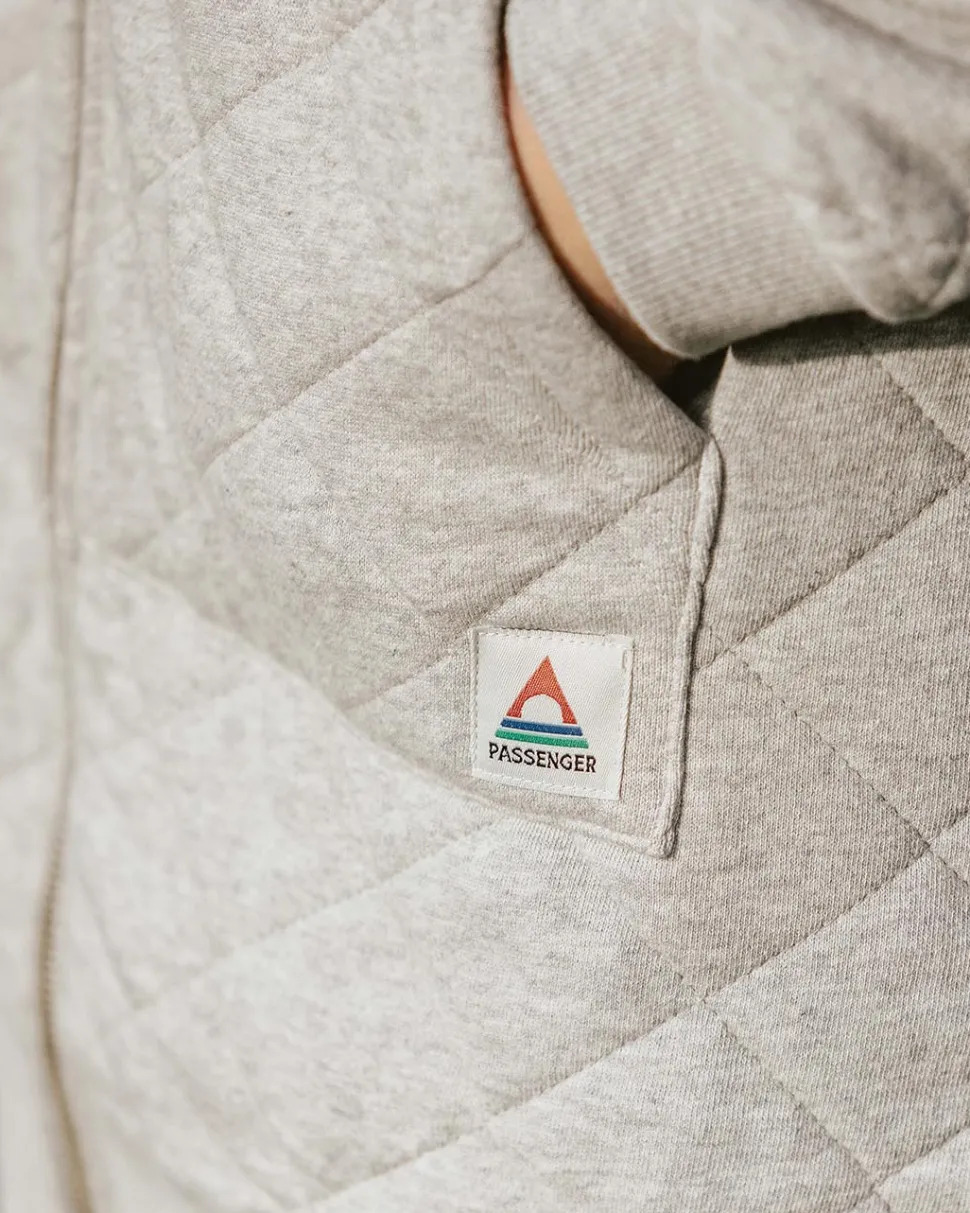 Getaway Recycled Cotton Quilted Full Zip Hoodie