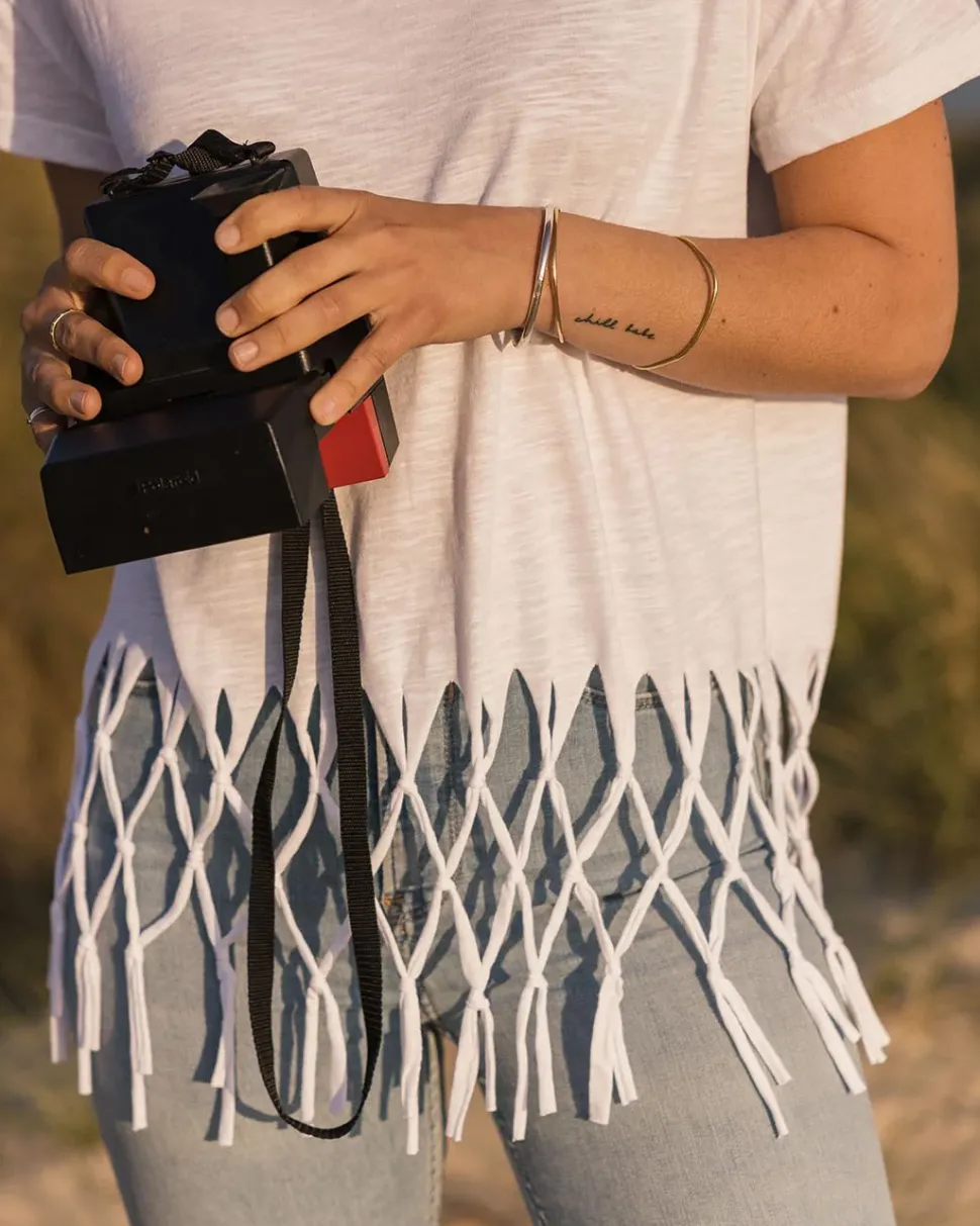 Henna Recycled Cotton Tassel T-Shirt