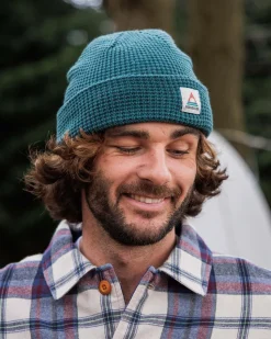 Moss Double Layer Recycled Waffle Beanie