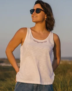Poppy Recycled Cotton Tassel Tank Top