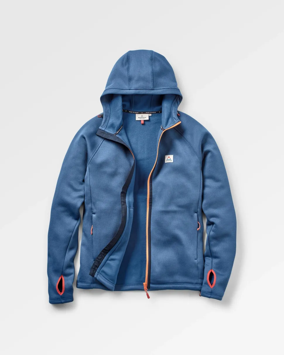Vertical Full Zip Hooded Recycled Fleece