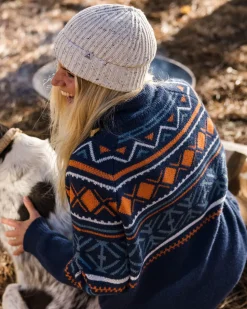 Whimsical Recycled Oversized Polo Neck Knitted Jumper