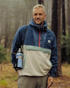 Woodland Hooded 1/2 Zip Recycled Polar Fleece